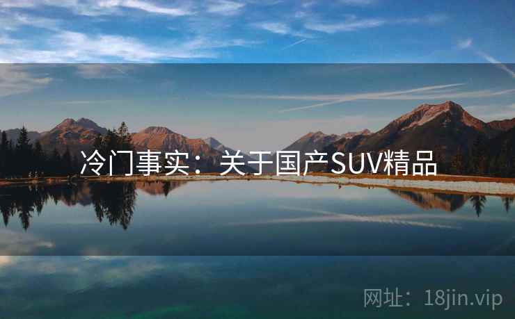 冷门事实:关于国产SUV精品 冷门事实:关于国产SUV精品