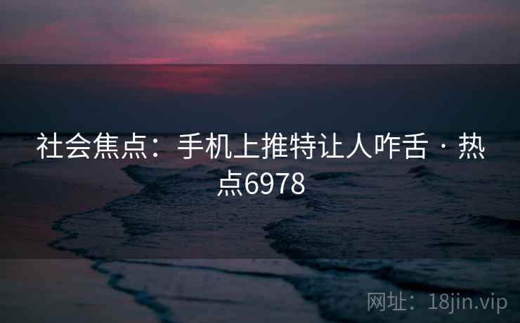 社会焦点：手机上推特让人咋舌 · 热点6978