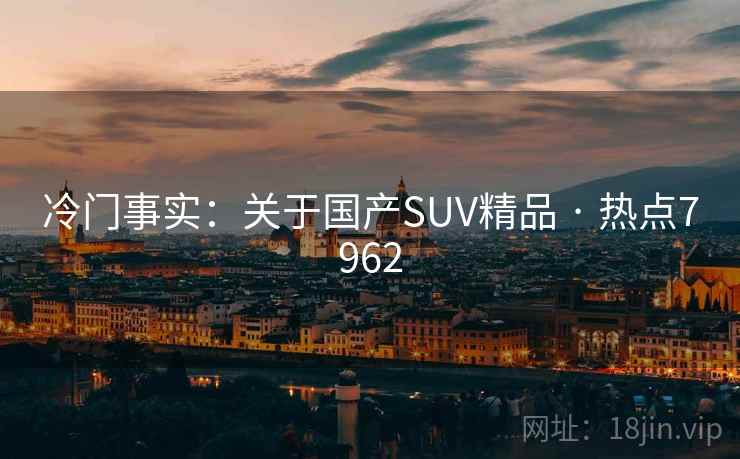 冷门事实：关于国产SUV精品 · 热点7962